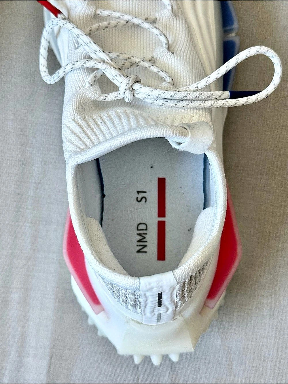 Adidas NMD S1 FS "Copa" White Red Blue Sneakers with Fusionskin Uppers - Sz 8.5 - Picture 6 of 10